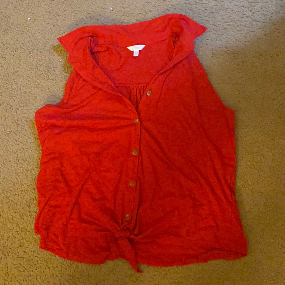 Red tank top. Time & tru XL